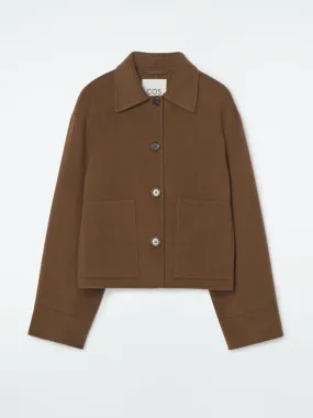 Boxy double-faced wool jacket