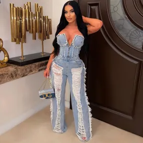 Brandi Denim Jumpsuit