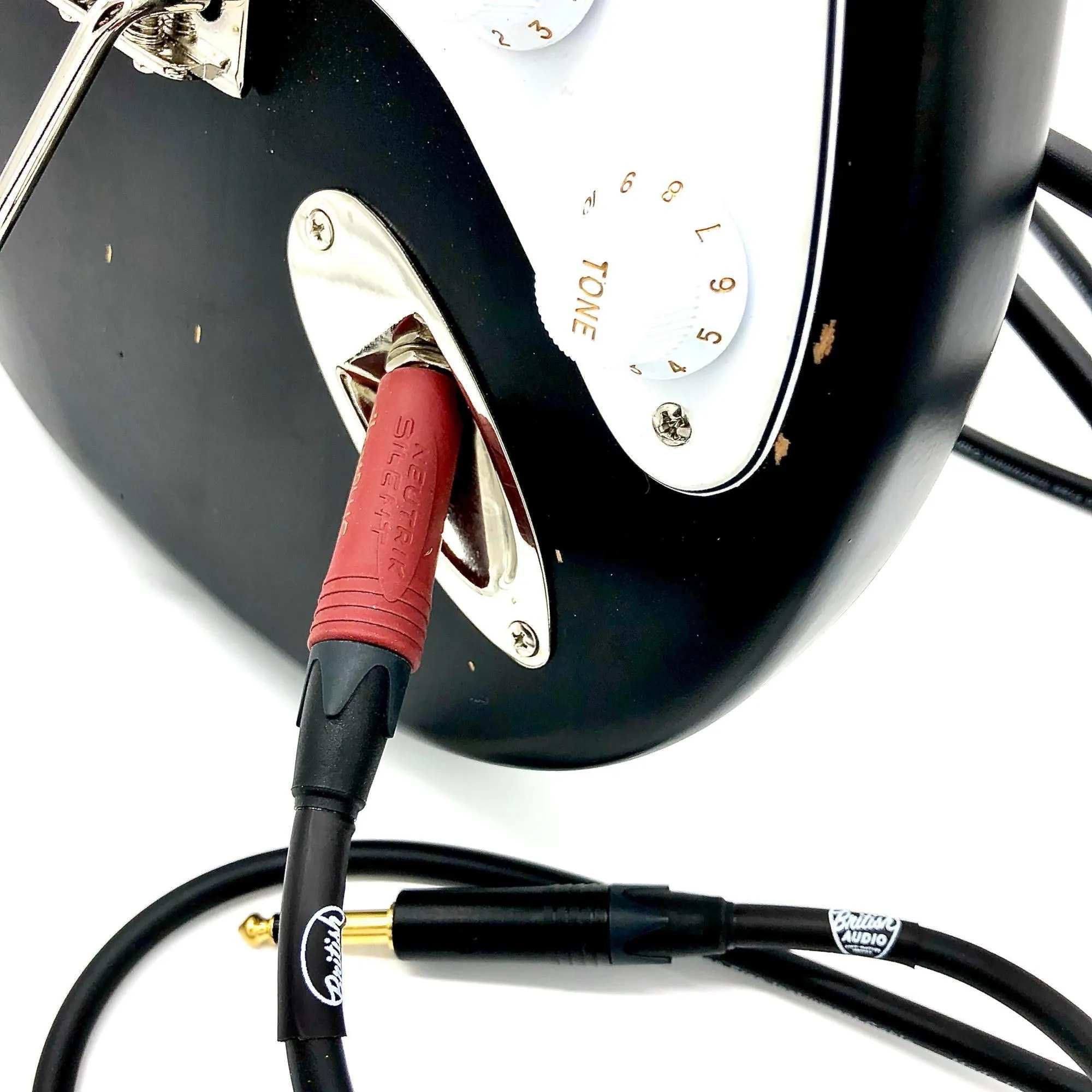 British Audio Pro Performance Silent Instrument Cable - Straight Silent to Straight (Black Jacket)
