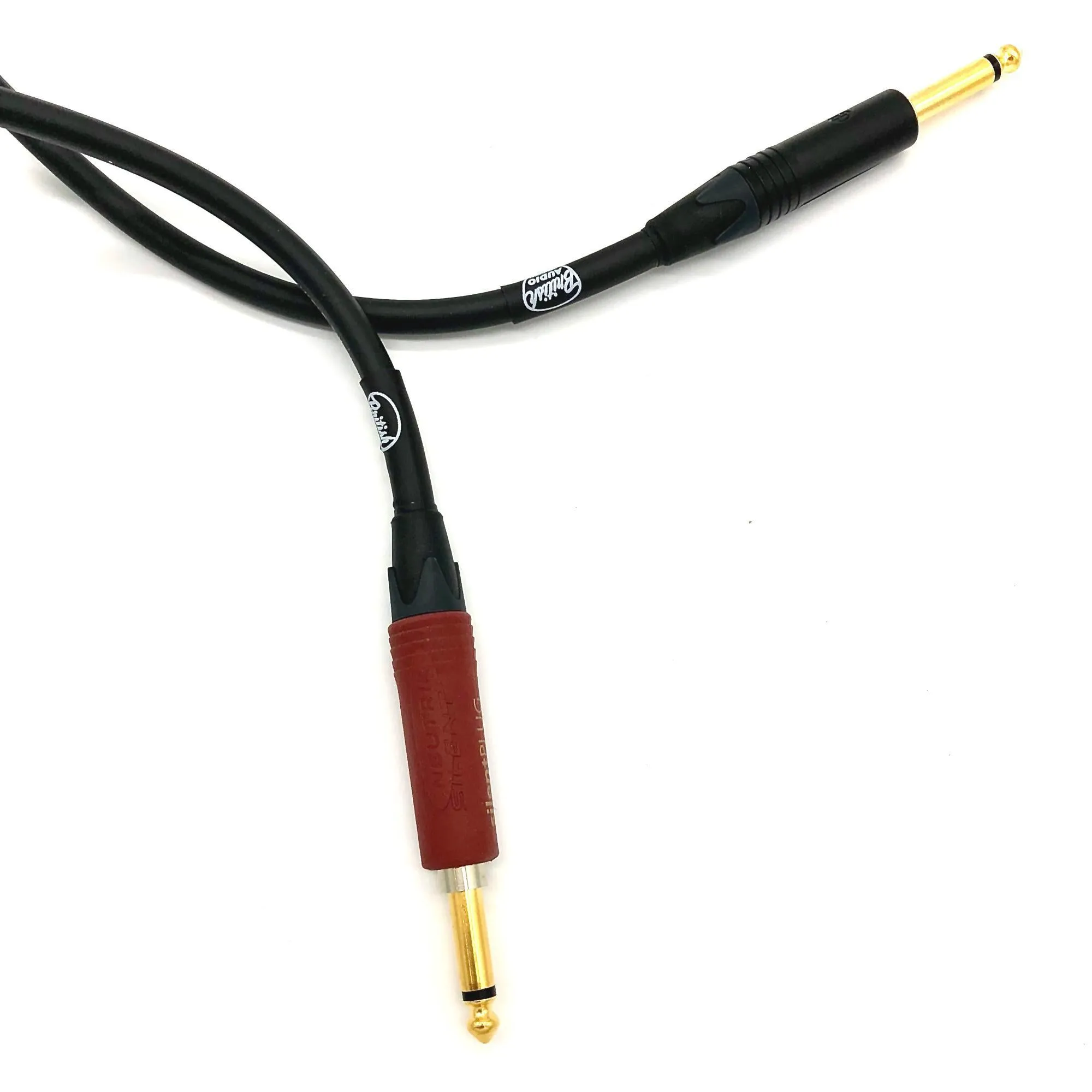 British Audio Pro Performance Silent Instrument Cable - Straight Silent to Straight (Black Jacket)