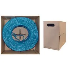 Bulk Dual Cat5e and Dual RG6 Quad Shield with Blue Outer Jacket, Spool, 500 foot