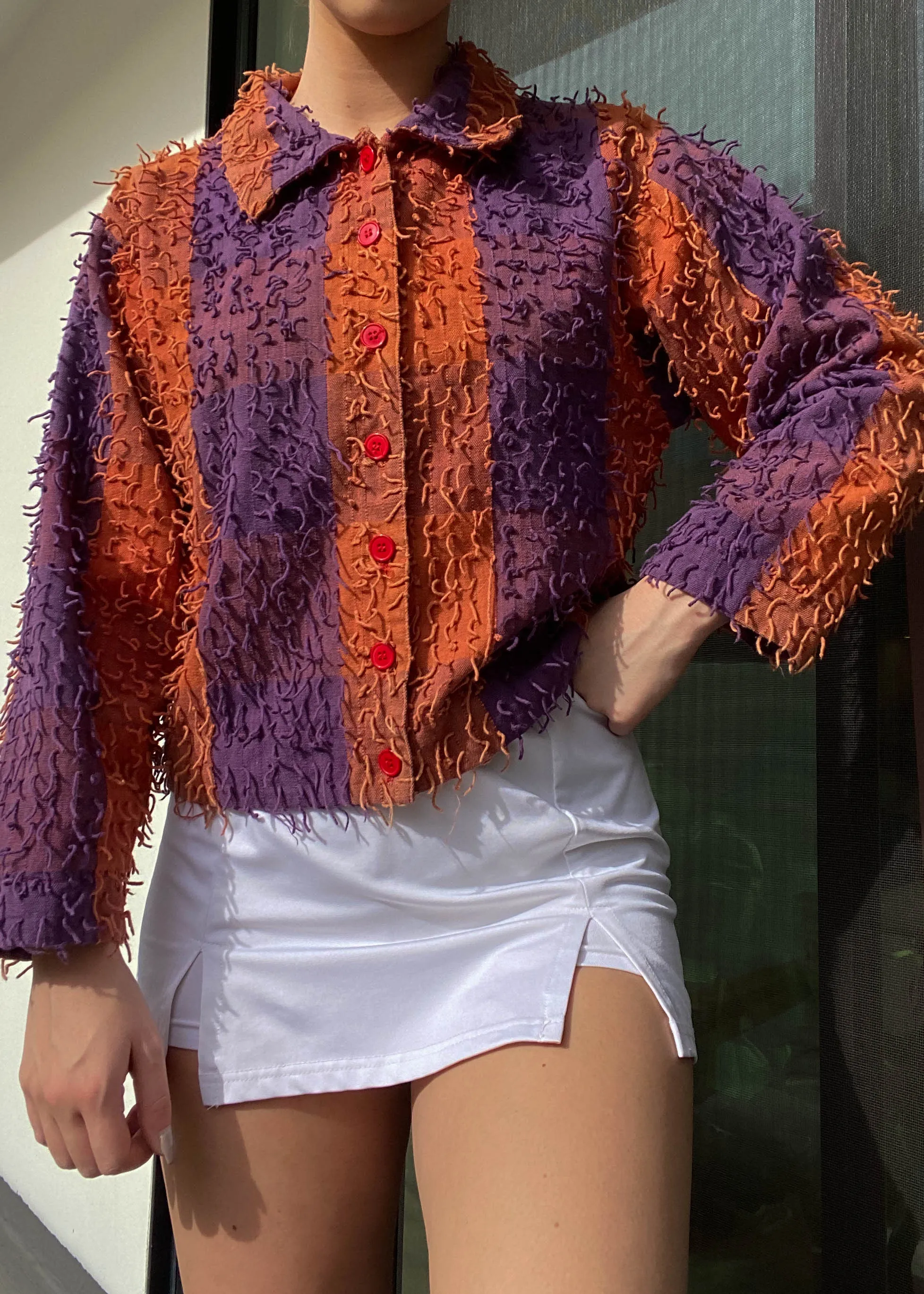 Clancy Y2k Fuzzy Jacket (S)