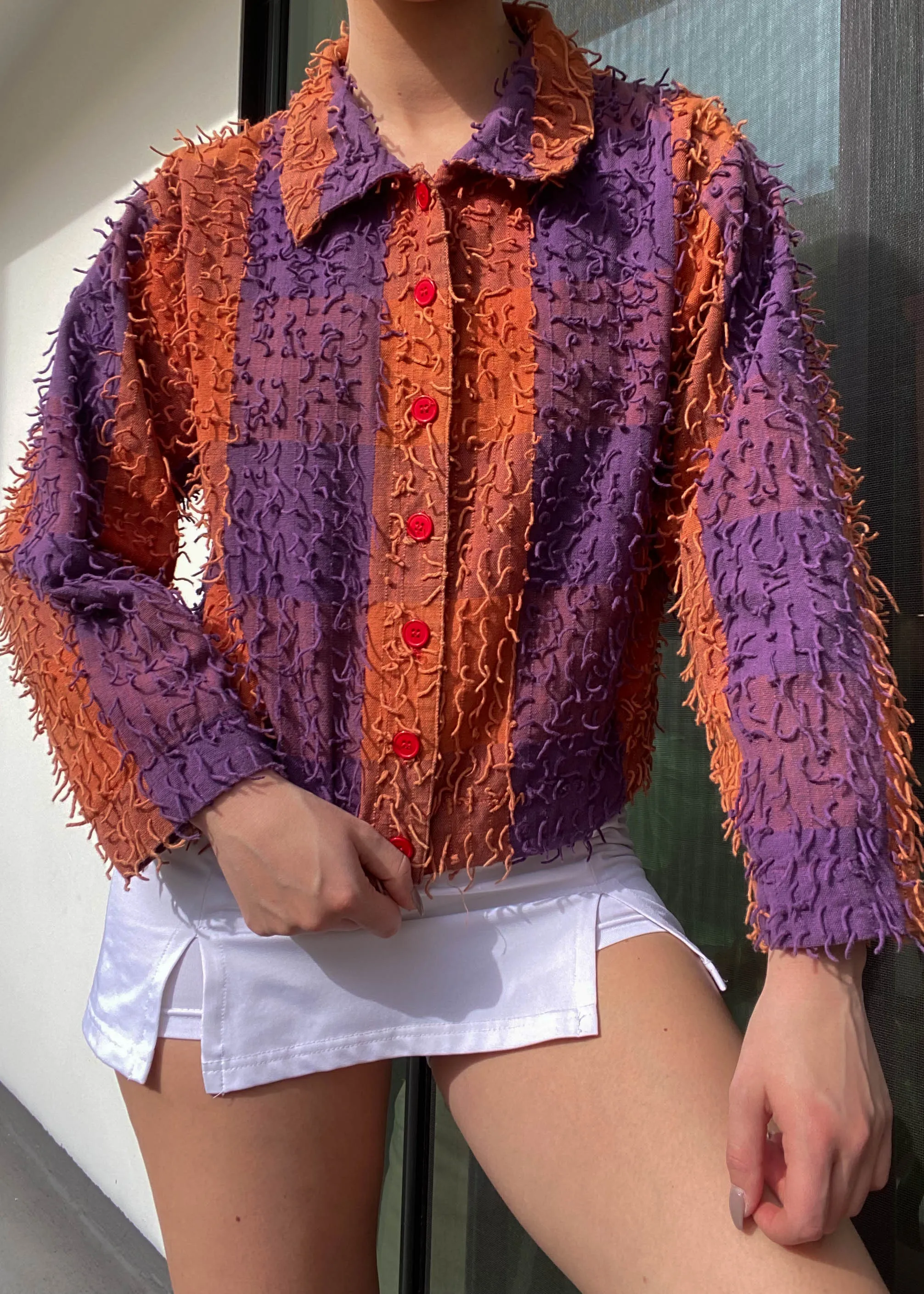 Clancy Y2k Fuzzy Jacket (S)