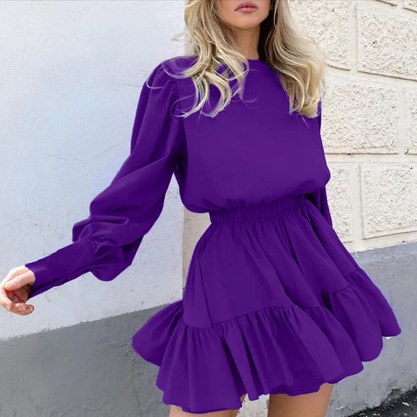 Classy Mid-Length Lantern High Waist French Dress