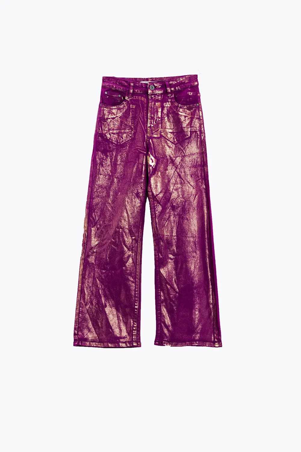 Dallas Metallic Jeans - Purple