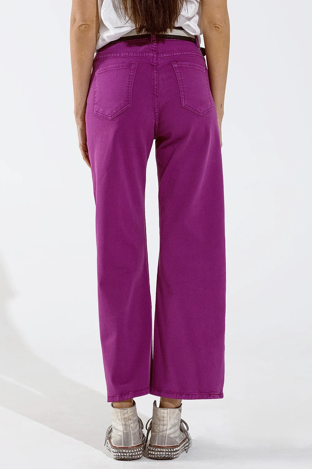 Dallas Metallic Jeans - Purple