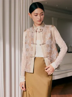EP YAYING New Chinese Style Vest Jacket EGJAA1008AE