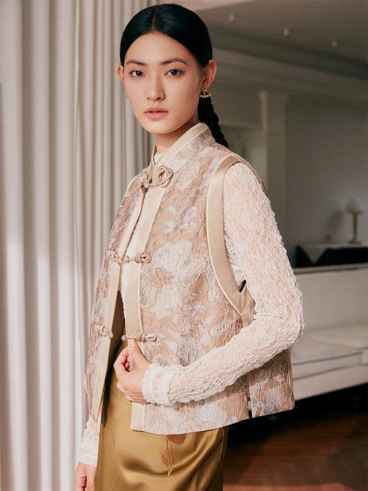 EP YAYING New Chinese Style Vest Jacket EGJAA1008AE