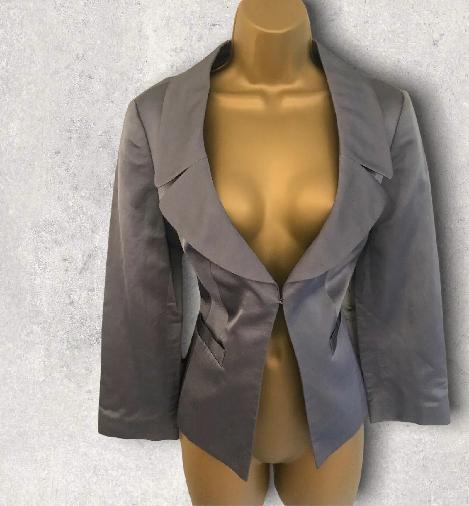 Fenn Wright Manson Jacket Grey Linen Mix  UK 12 US 8 EU 40