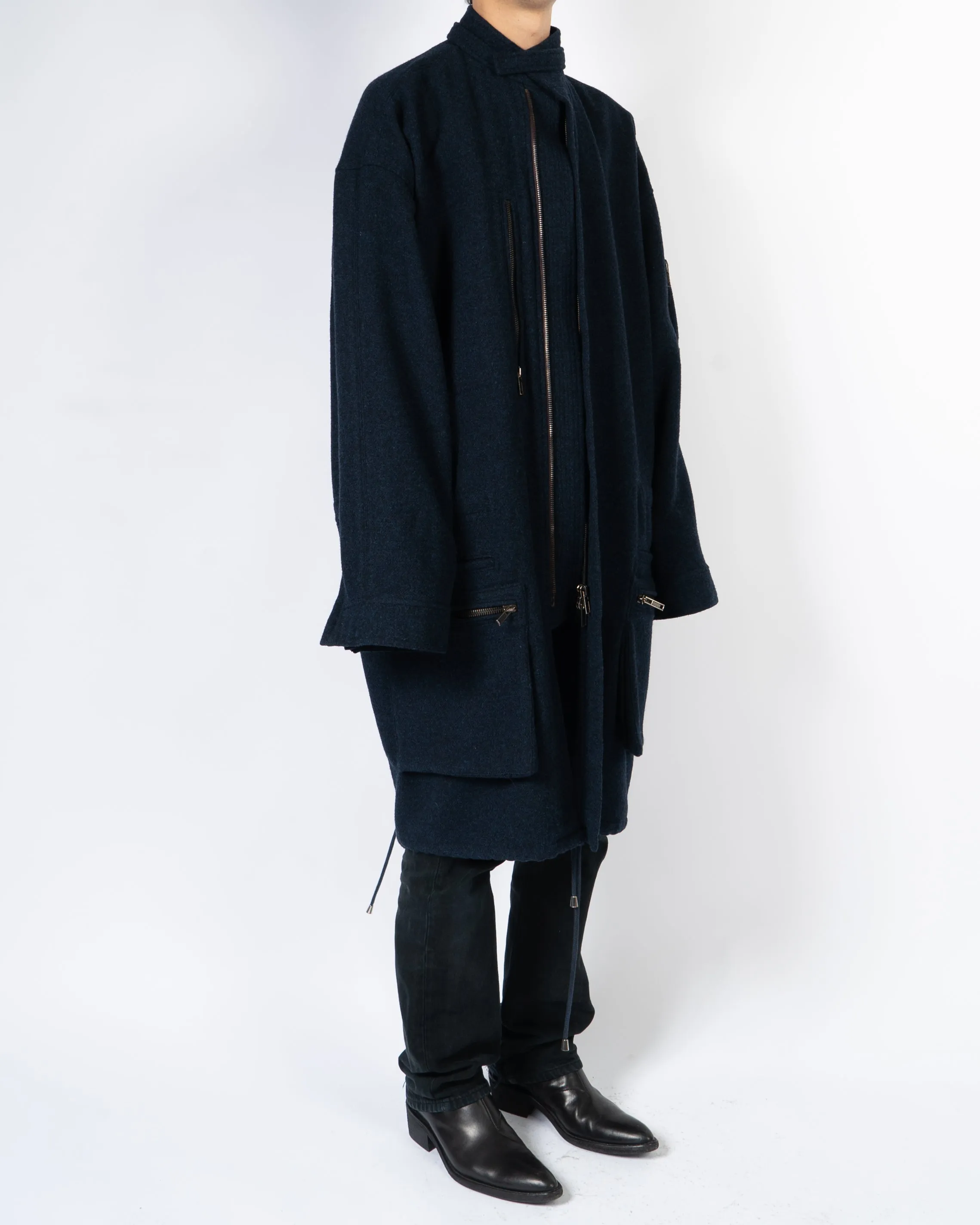 FW15 Blue Wool Overcoat