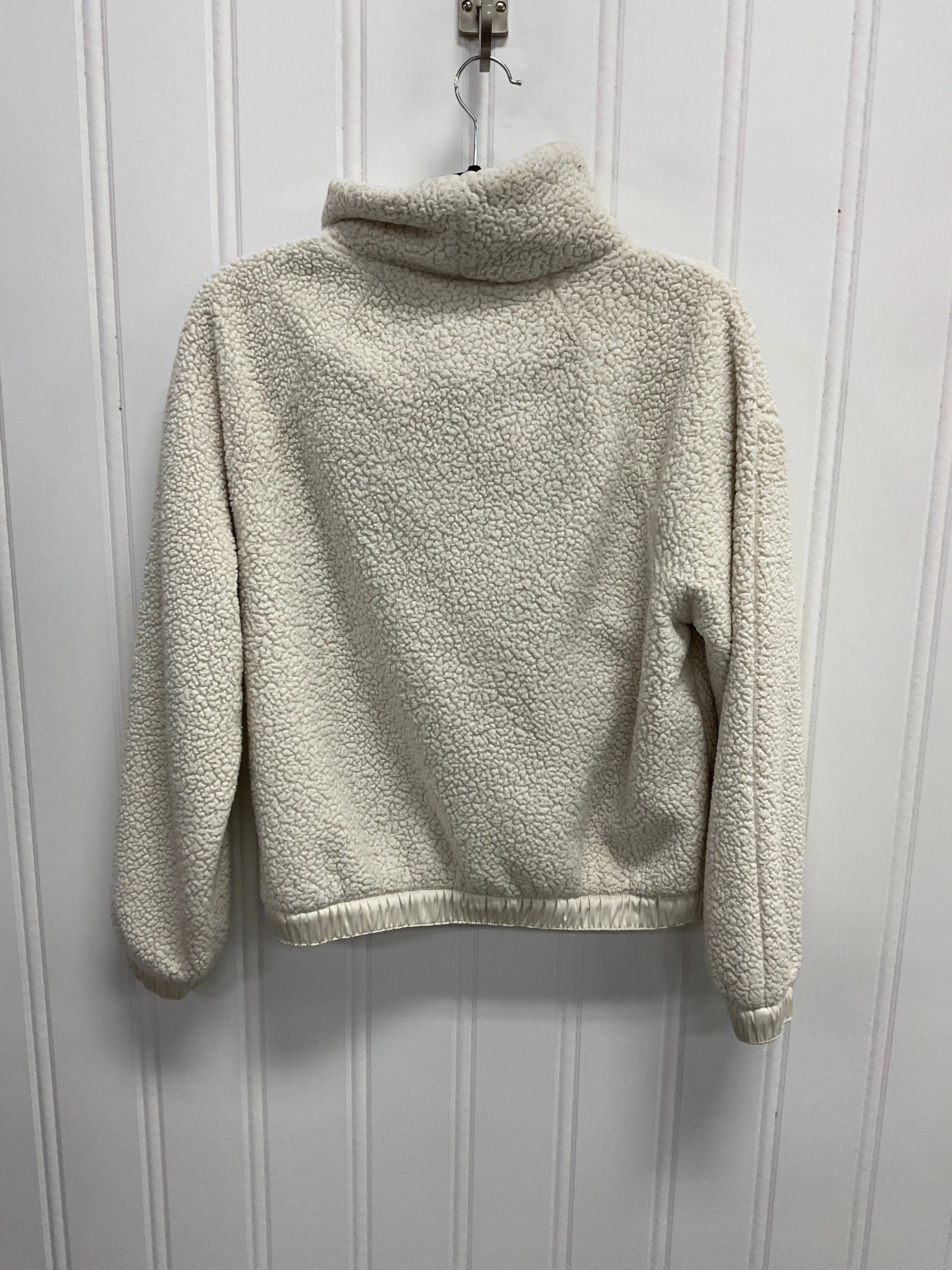 Jacket Faux Fur & Sherpa By Athleta In Cream, Size: Sp