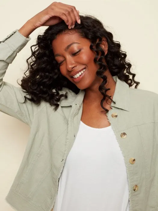 LINEN BUTTON FRONT JACKET