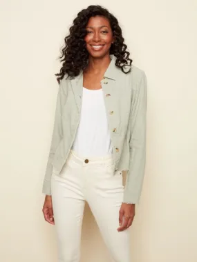 LINEN BUTTON FRONT JACKET