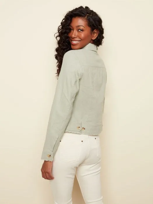 LINEN BUTTON FRONT JACKET