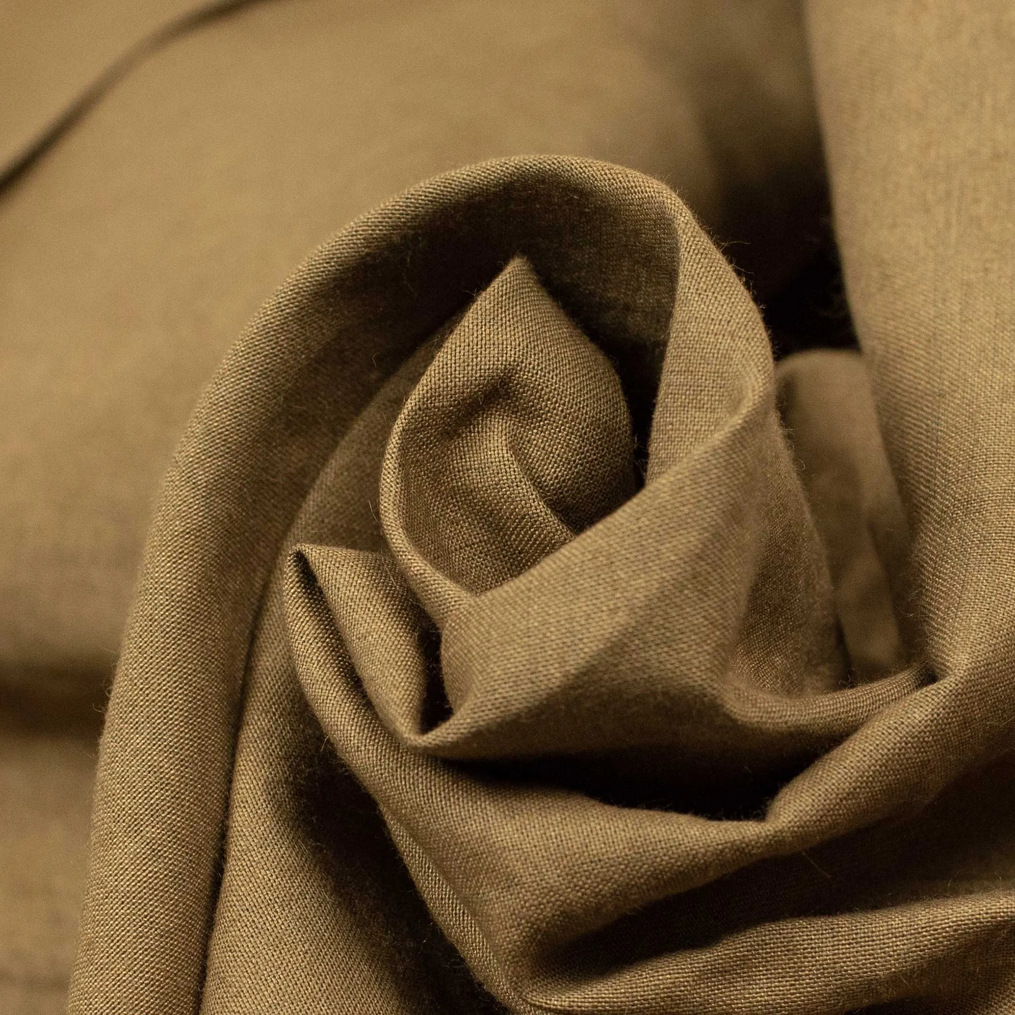 Mechanic blouson in tobacco brown paper and linen