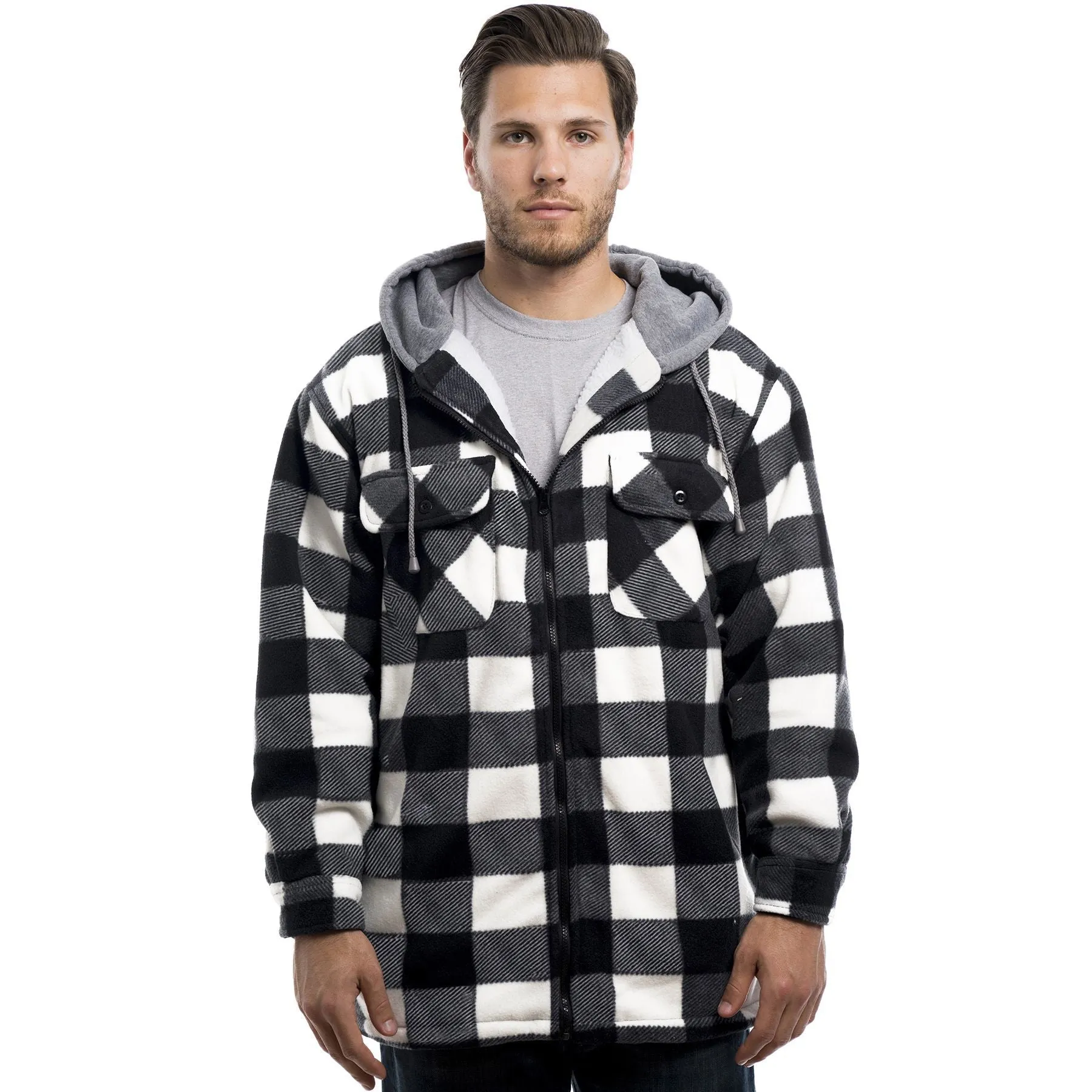Men's Sherpa Lined Plaid Jacket