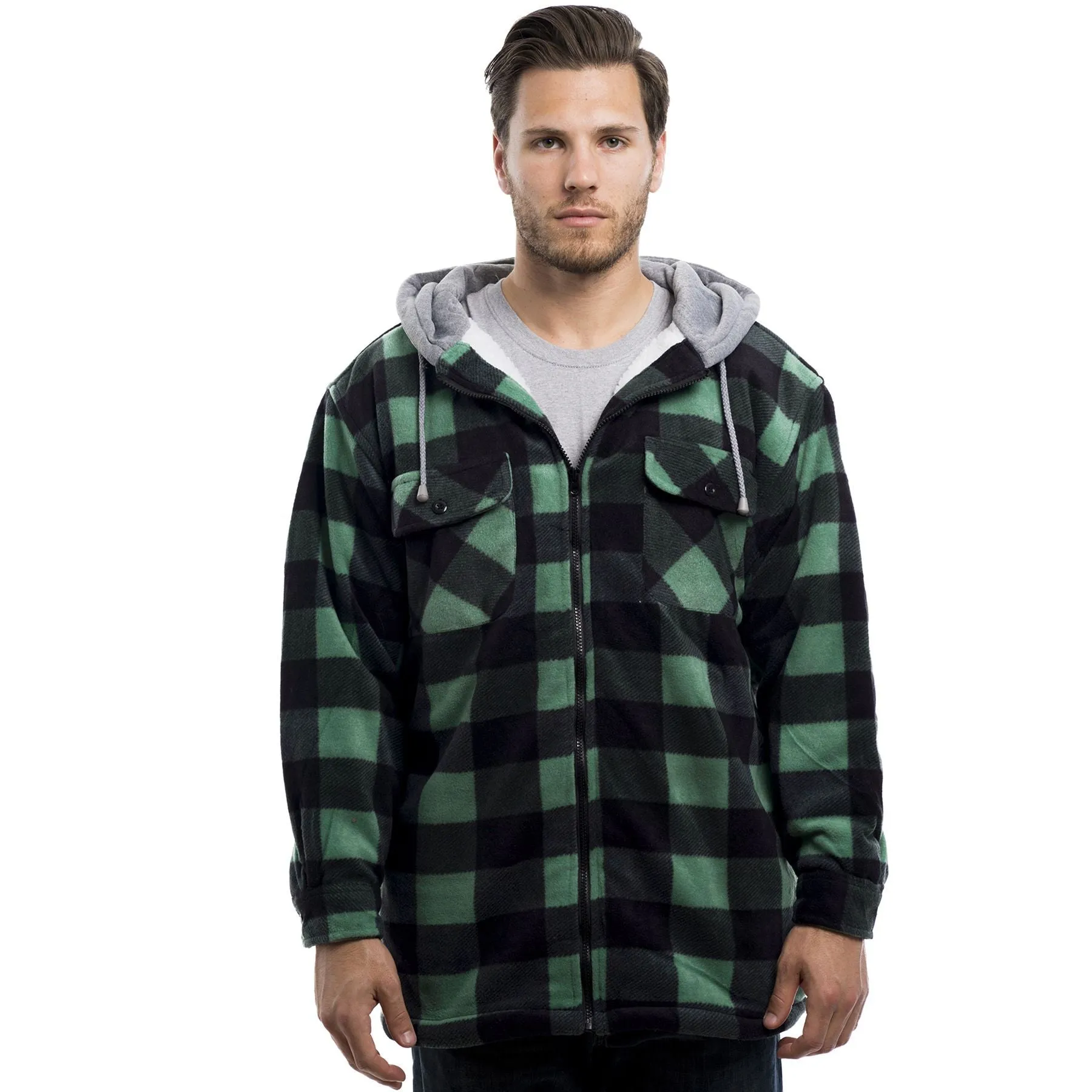 Men's Sherpa Lined Plaid Jacket