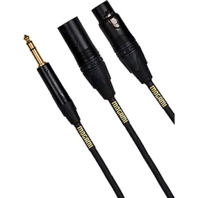 Mogami Gold Insert 1/4" TRS Male to XLR Male/Female Send/Return Cable (12')
