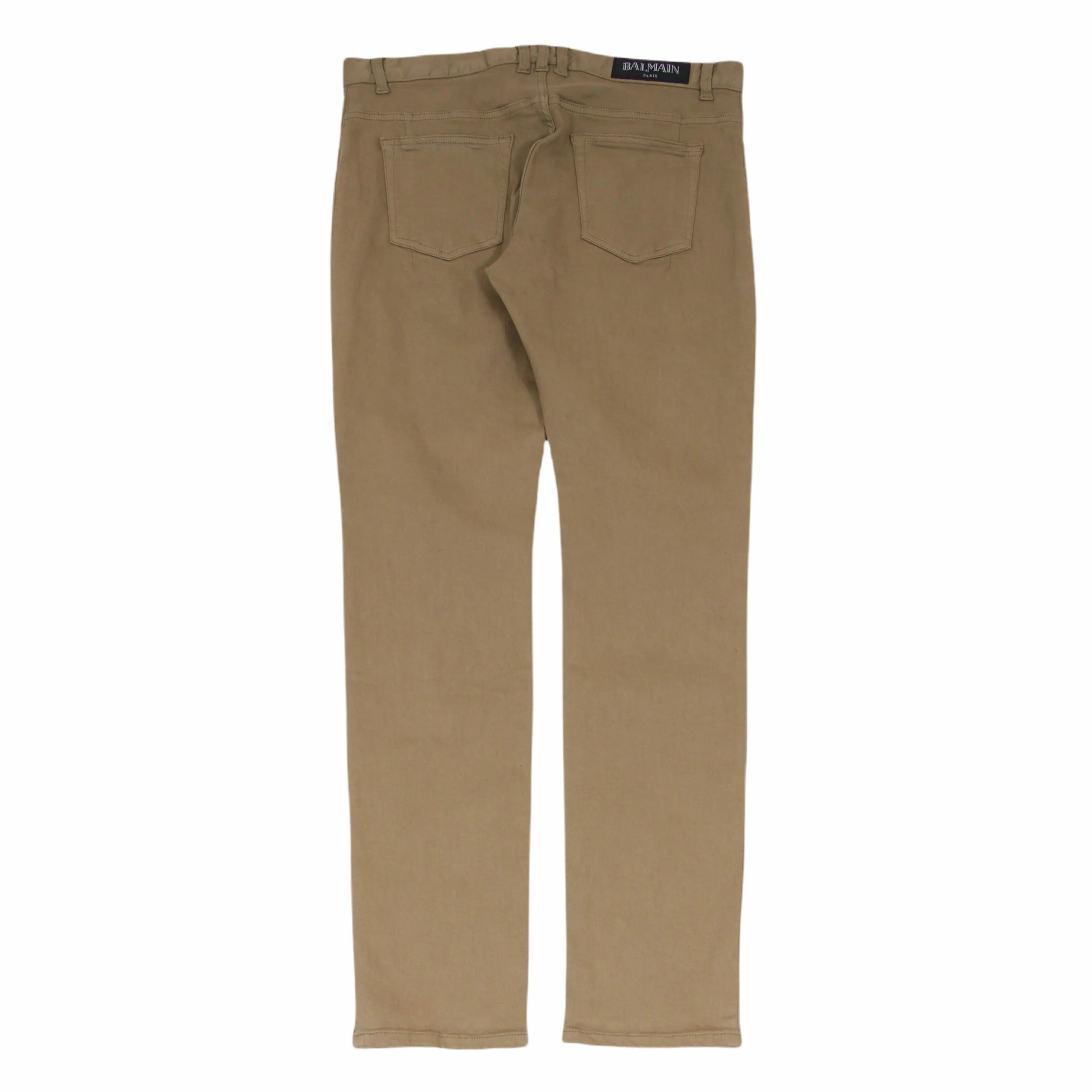 Olive Tan Slim Denim Jeans