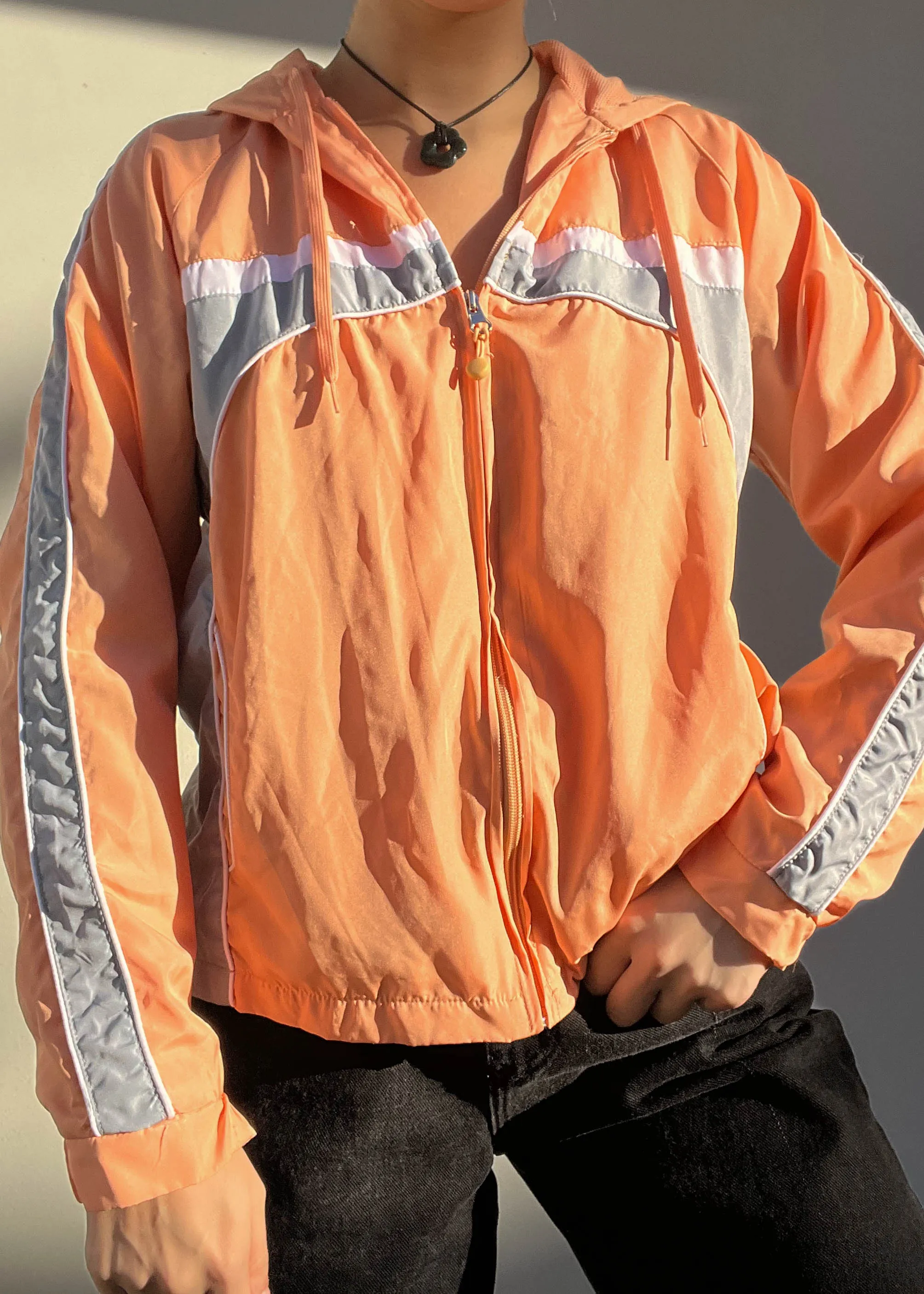 Peach Y2k Windbreaker (S-M)