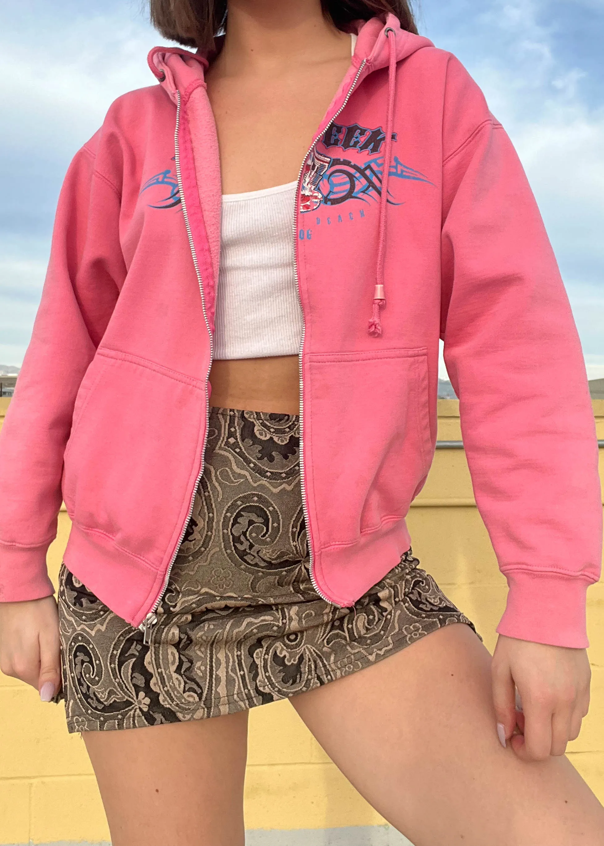 Pink Bike Week Zip Hoodie (S)
