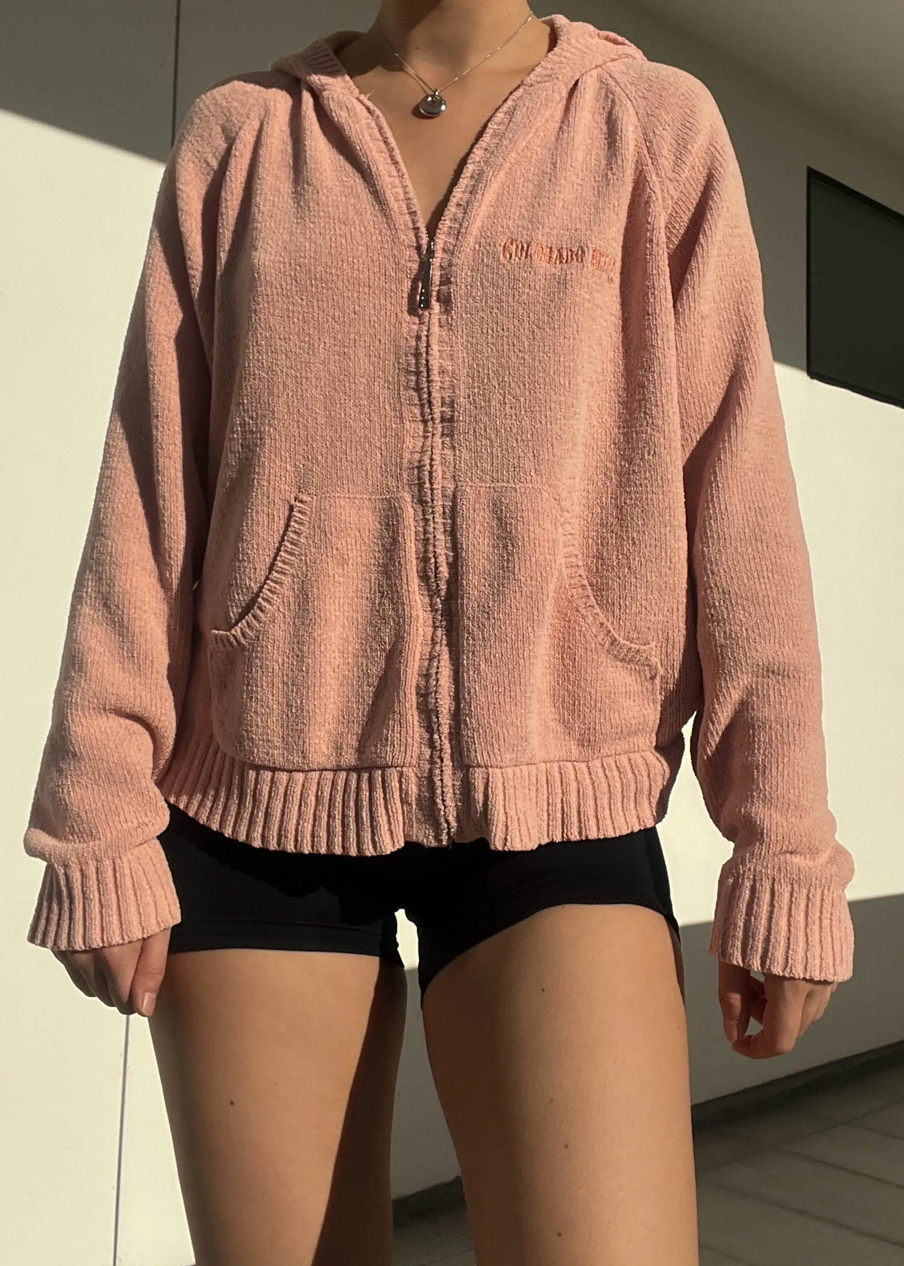 Plush Peach Hoodie Jacket (XL)