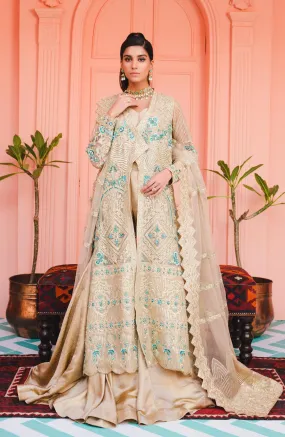 Royal Pakistani Gown Dress with Farshi Sharara #PF378
