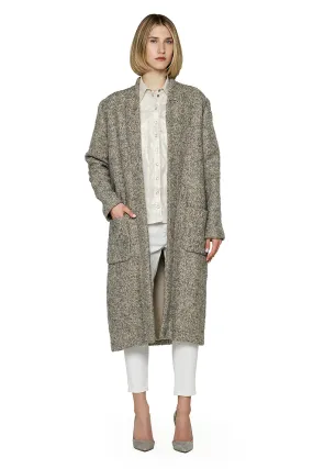 Shawl-Collar Wool Coat