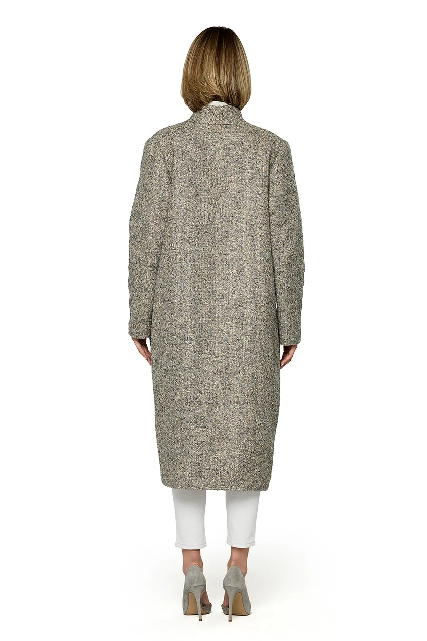 Shawl-Collar Wool Coat