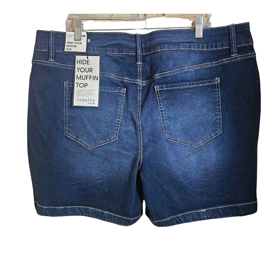 Side Slit Denim Shorts