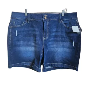 Side Slit Denim Shorts