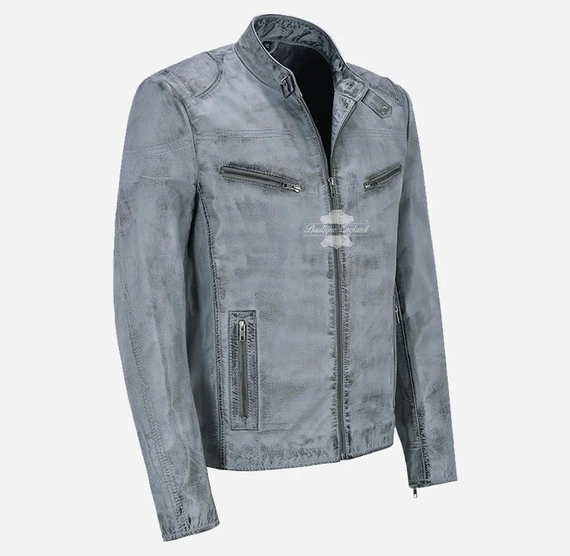 SPEED Biker Leather Jacket For Men's Real Leather Jacket