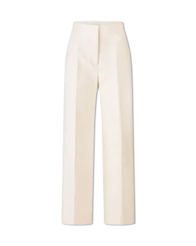 Structured Fine Cotton Trousers