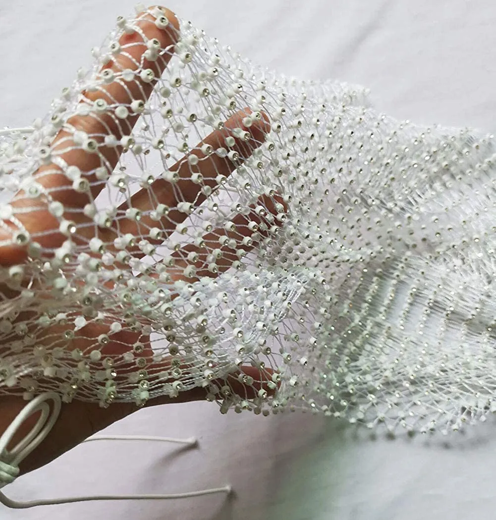 Stylish White Crochet Sparkle Cover Up Pants