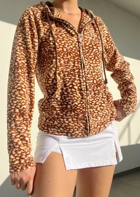 Tania Y2k Print Velour Jacket (S-M)