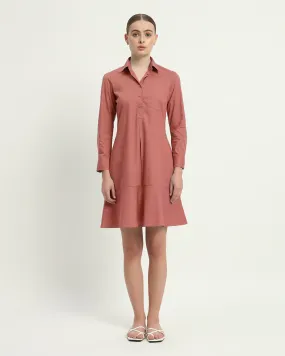 The Lyon Ivory Pink Cotton Dress