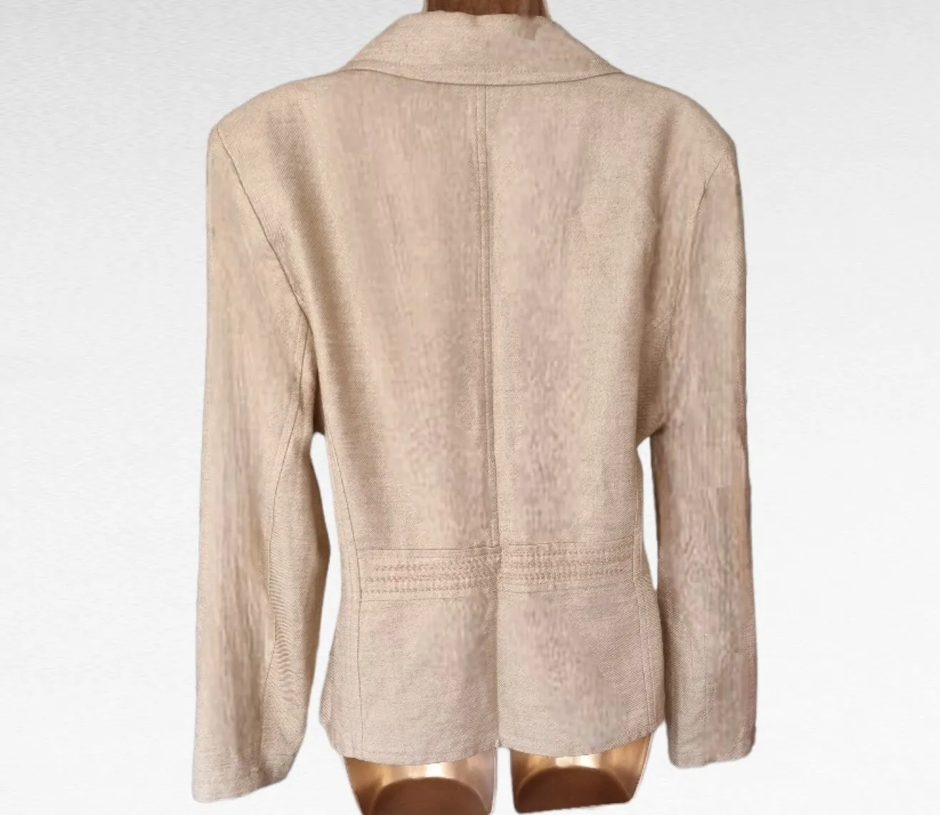 Tuzzi Designer Champaign/Cream Embroidered Front Fitted Jacket UK18 US14 EU46
