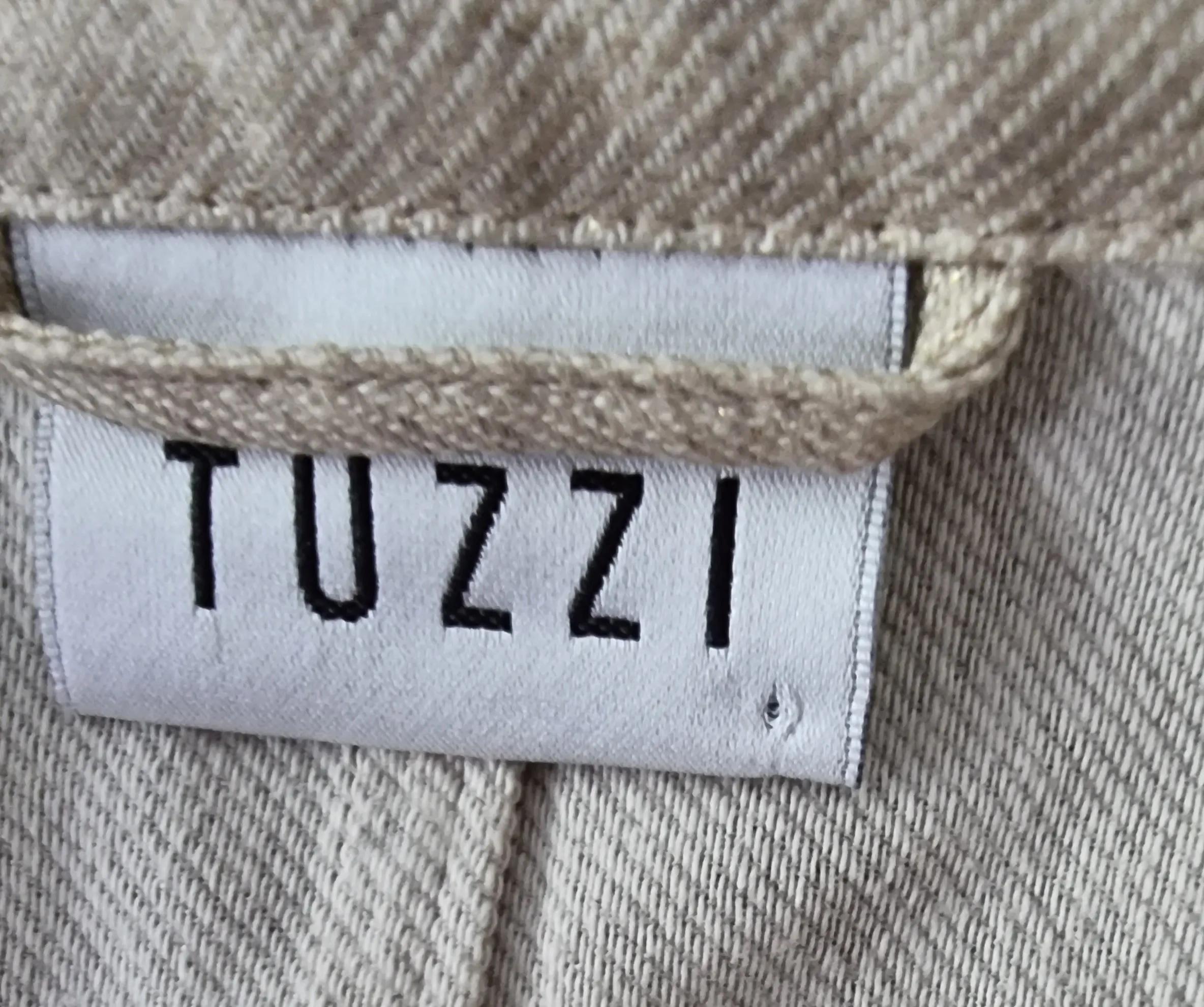 Tuzzi Designer Champaign/Cream Embroidered Front Fitted Jacket UK18 US14 EU46