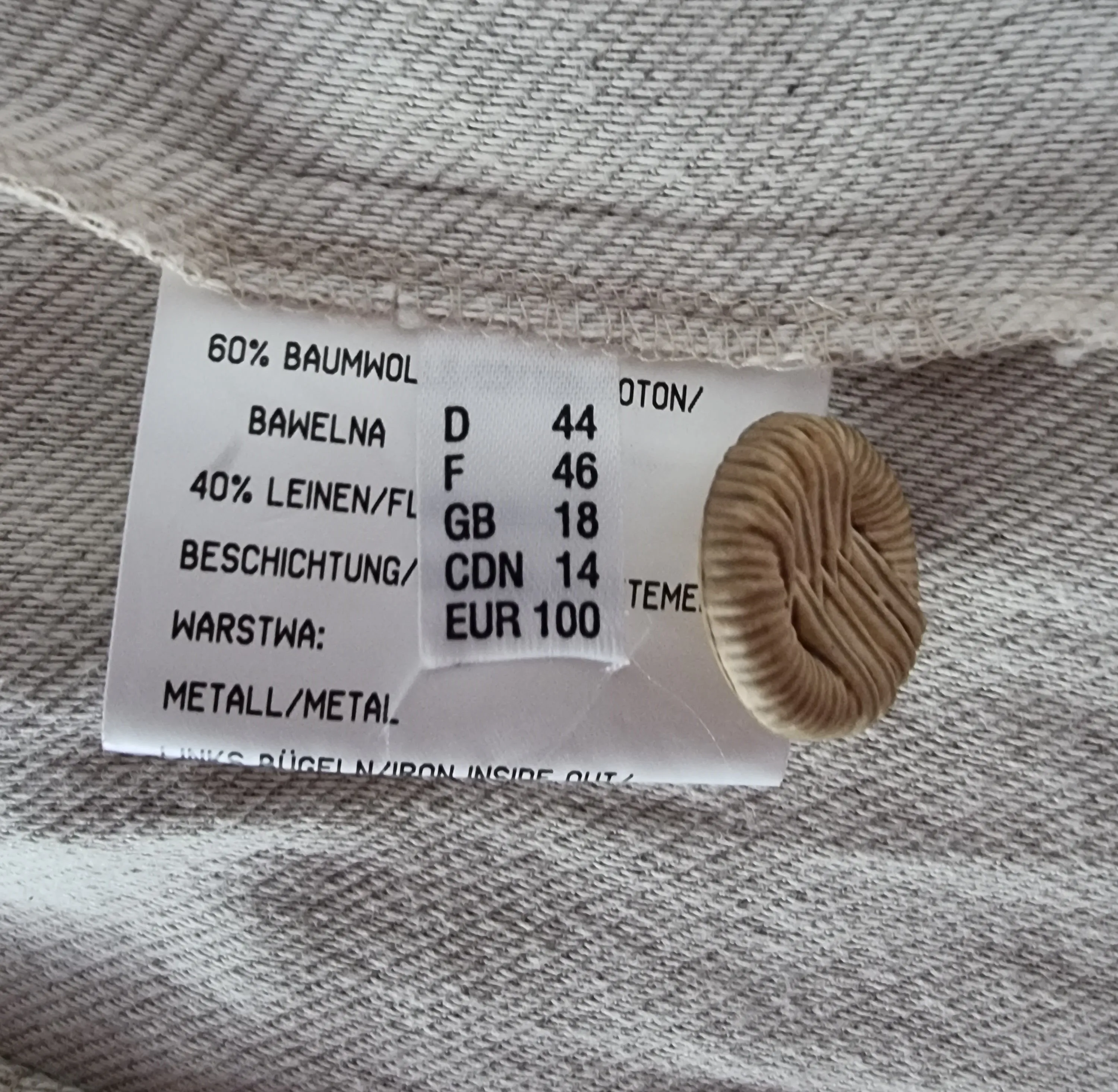 Tuzzi Designer Champaign/Cream Embroidered Front Fitted Jacket UK18 US14 EU46