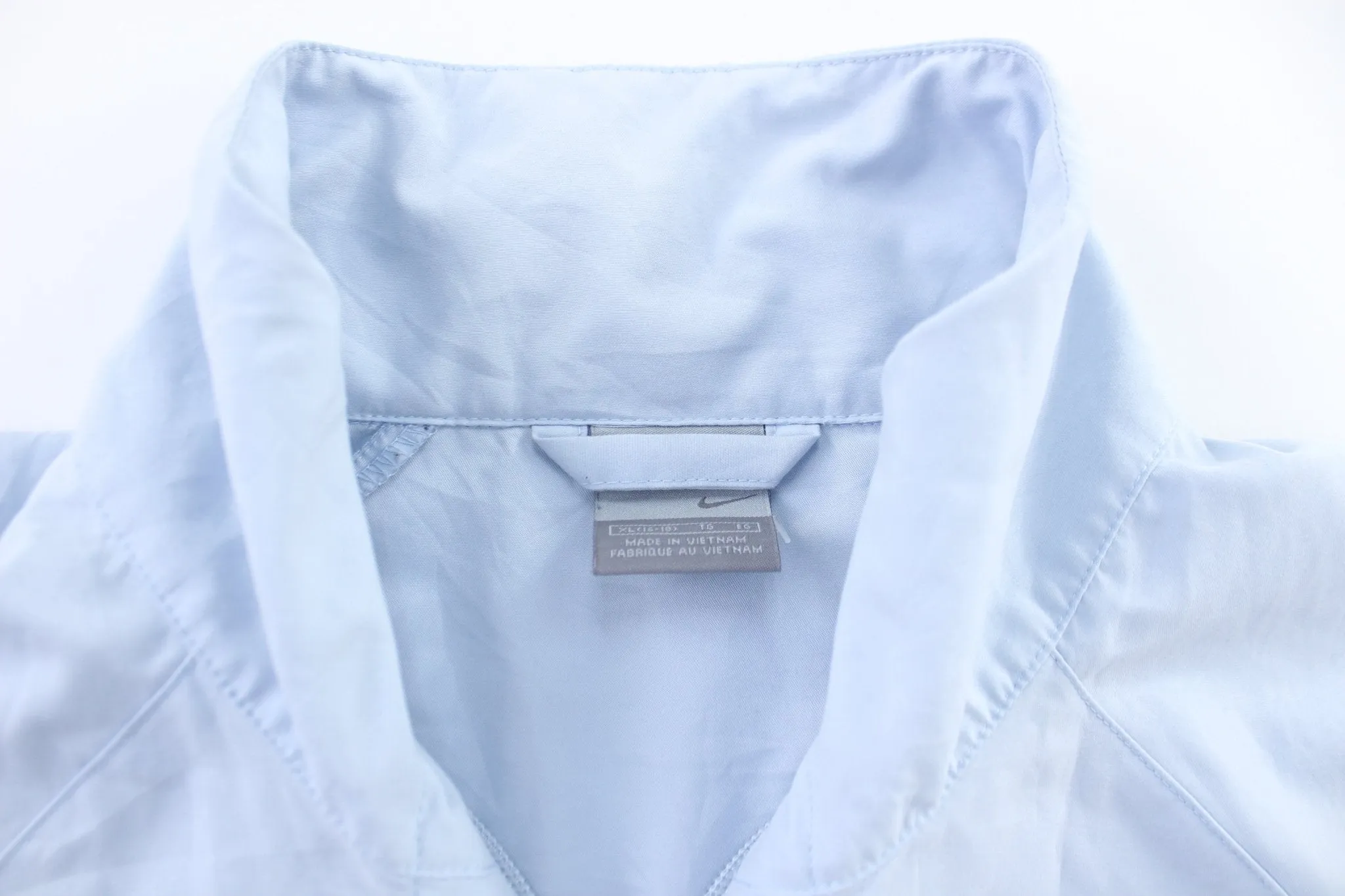 Women's Y2K Nike Embroidered Logo Blue & Light Blue Zip Up Jacket