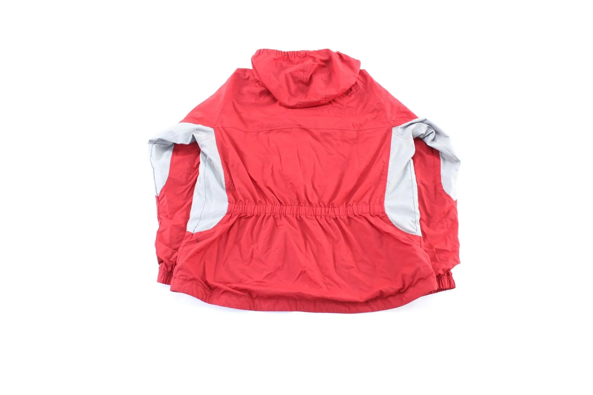 Women's Y2K Nike Embroidered Logo Red & Grey Zip Up Jacket