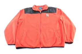 Y2K Adidas Embroidered Logo University of Nebraska Fleece Zip Up Jacket