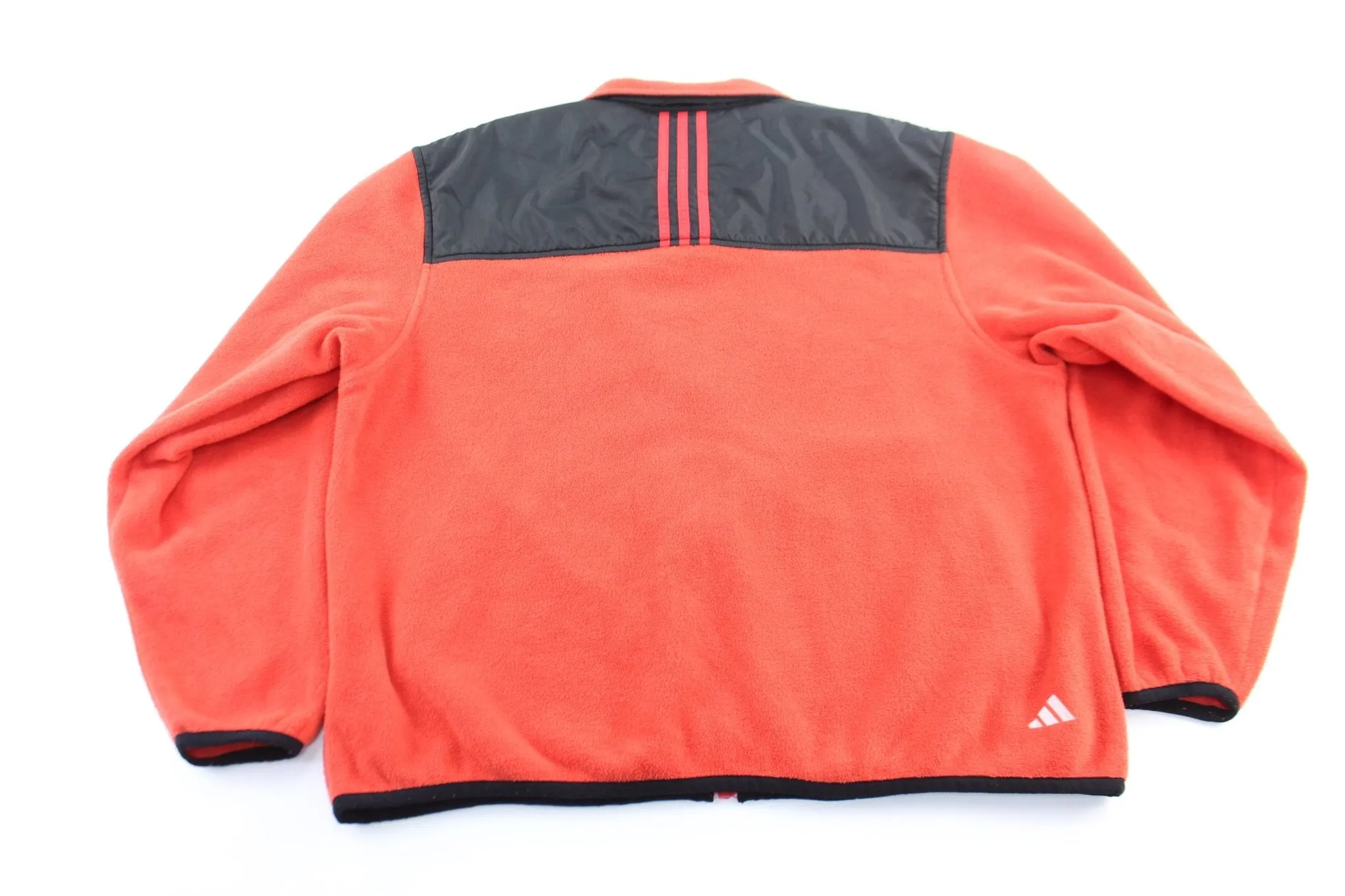 Y2K Adidas Embroidered Logo University of Nebraska Fleece Zip Up Jacket