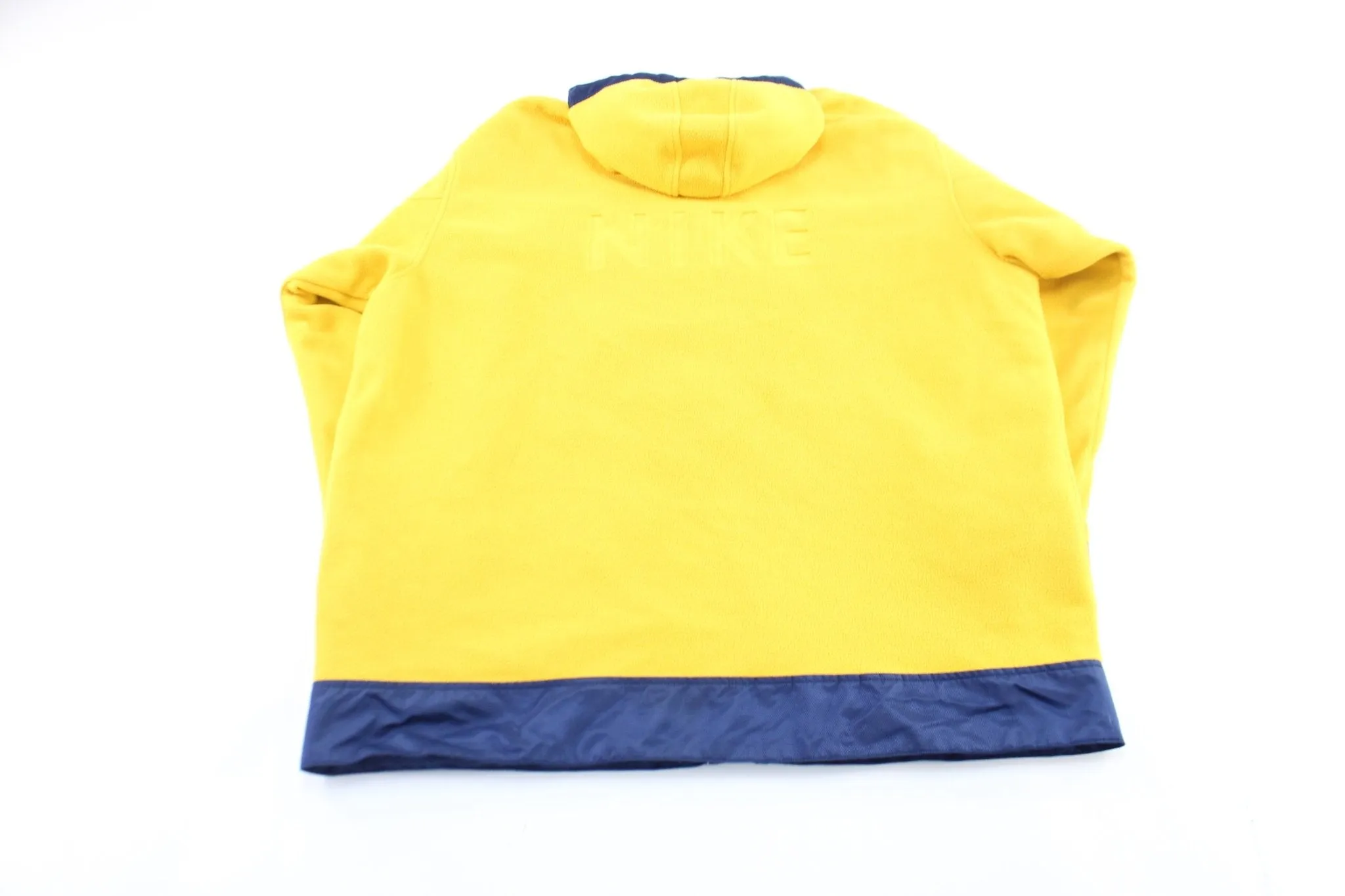 Y2K Nike Embroidered Logo Navy & Yellow Reversible Zip Up Jacket