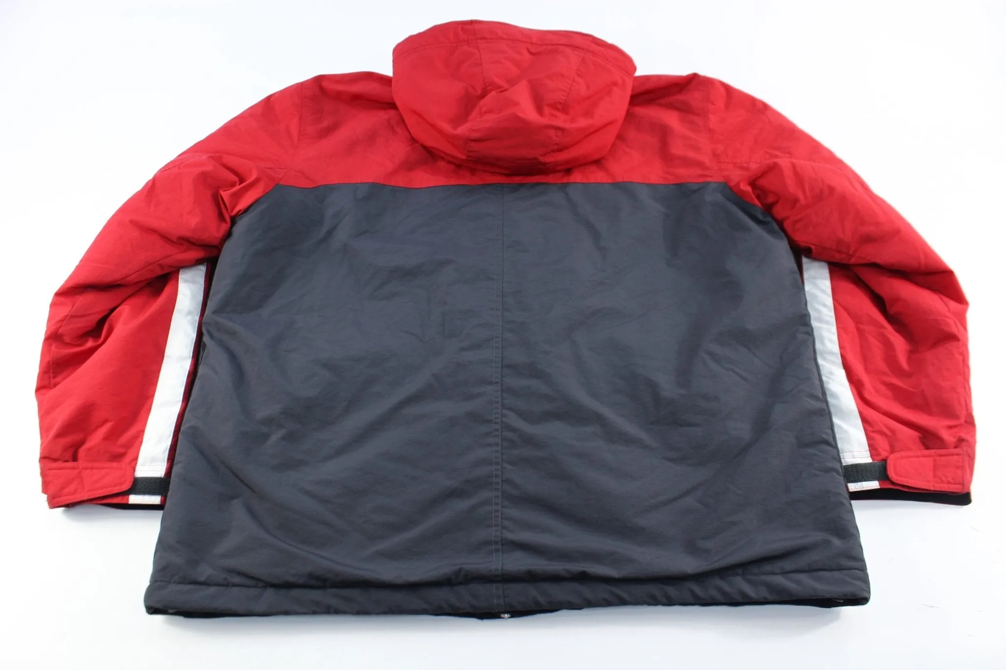 Y2K Nike Embroidered Logo Red, Black, & White Zip Up Jacket