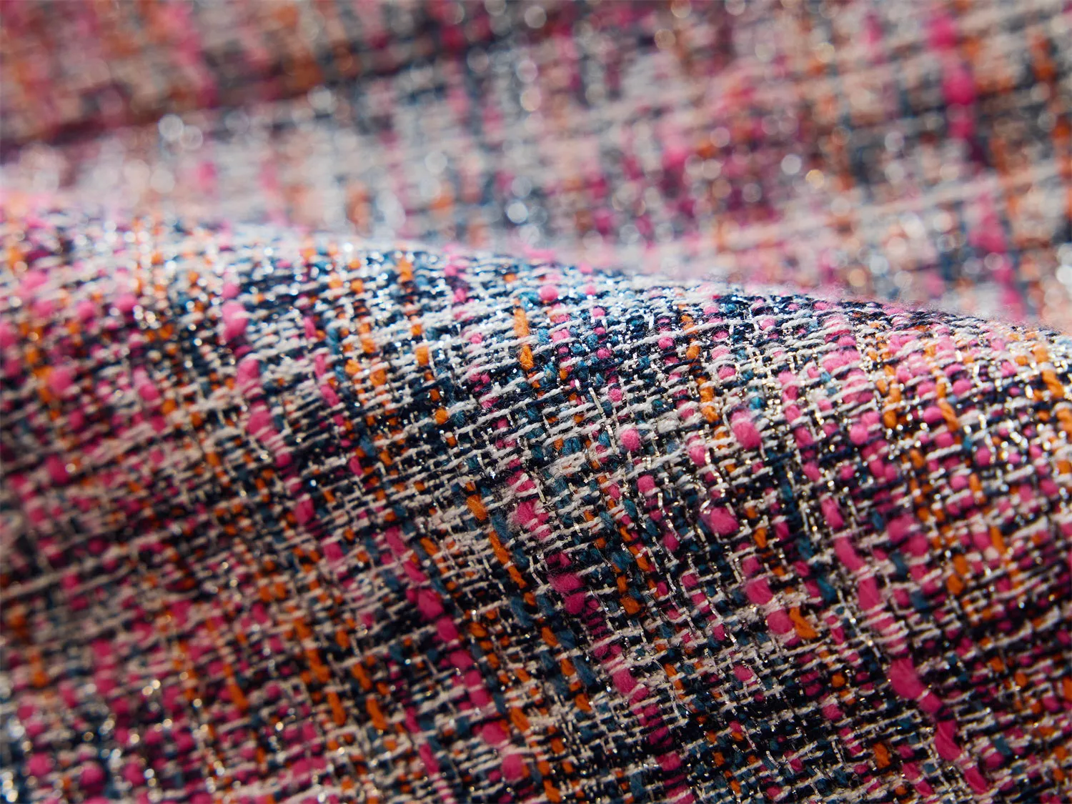 YAYING Chunky Tweed Stand-Collar Jacket