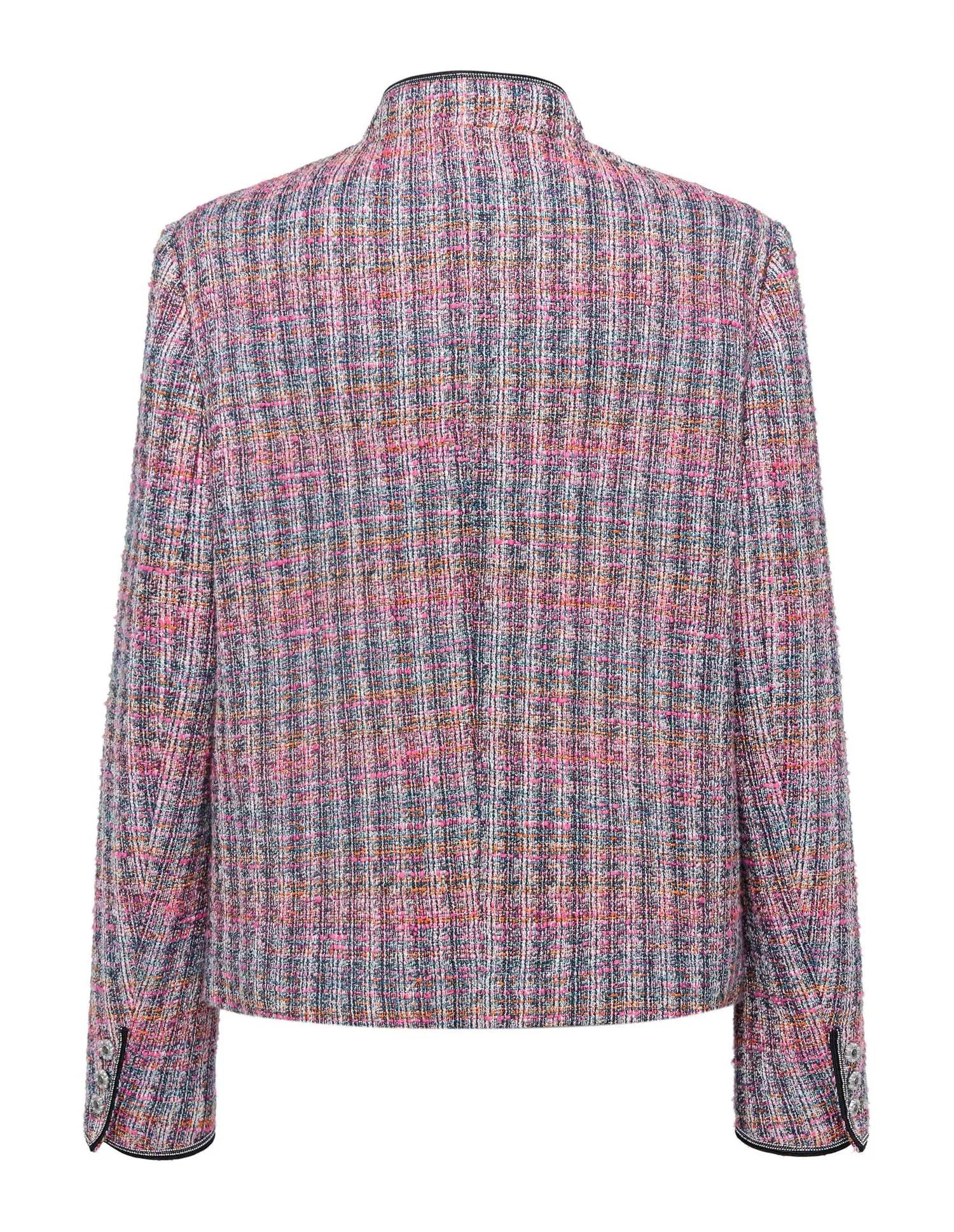 YAYING Chunky Tweed Stand-Collar Jacket